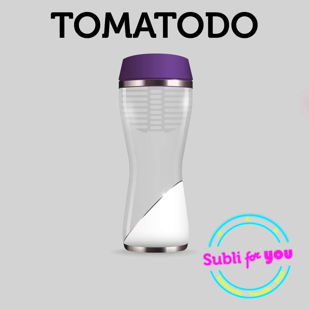 Tomatodo para Agua de Plastico Cañita Morado GENERICO
